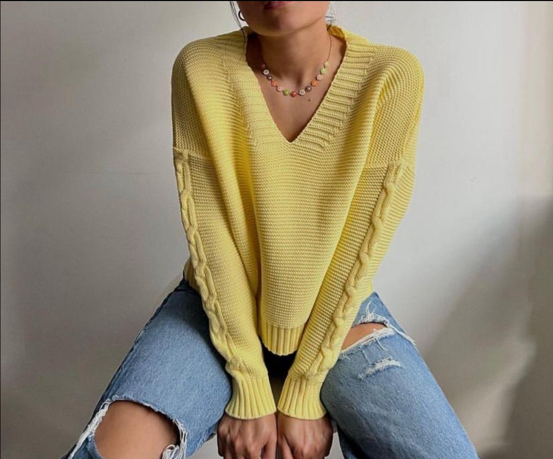 Buso Cuello En V y Trenzas