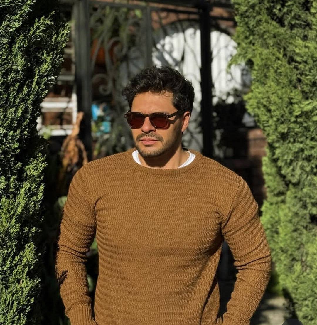 Suéter Cuello Redondo Ondas