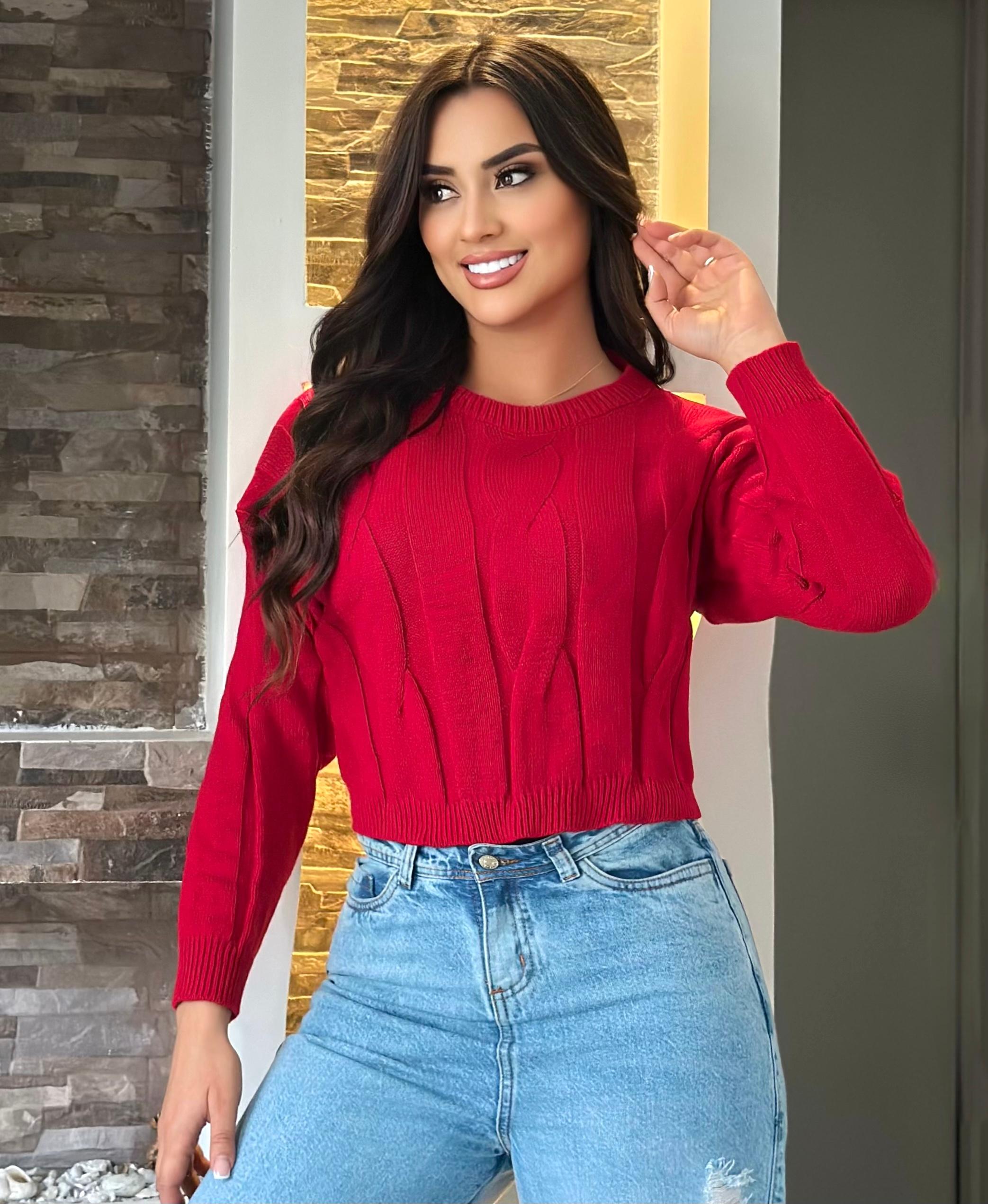 Suéter Cuello Redondo Corto