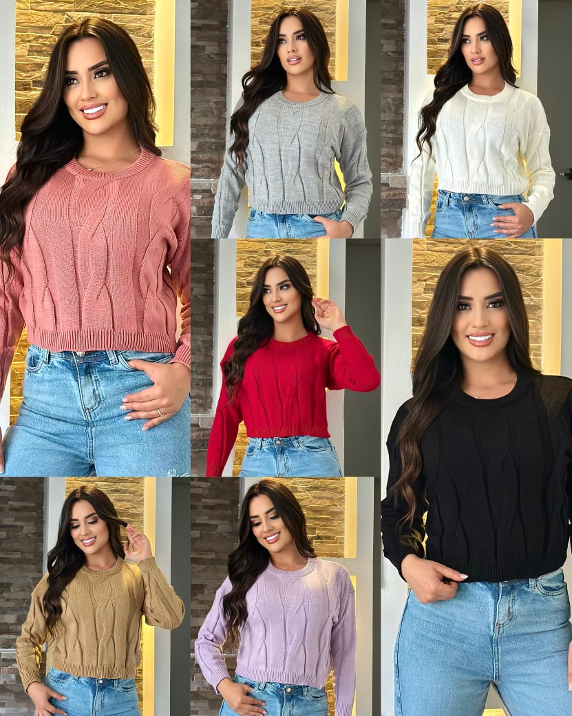 Suéter Cuello Redondo Corto